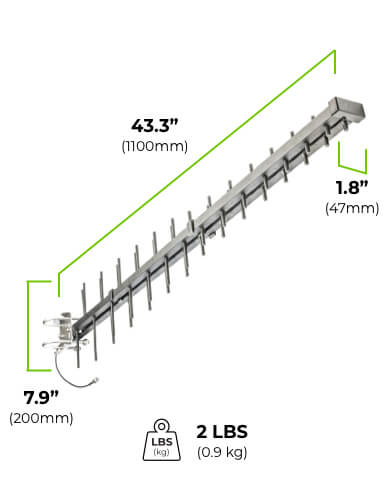 The Arrow - LPDA Cellular Antenna 698-2700 MHz