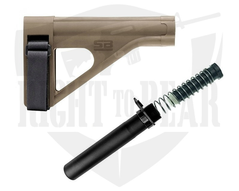 SB Tactical SOB Pistol Stabilizing Brace + Pistol Buffer Tube Kit FDE