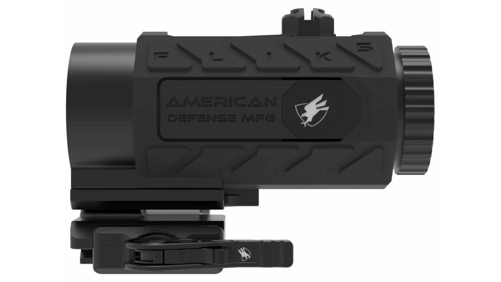 American Defense FLIK 5X Magnifier w/ QD Flip Mount - Titanium QD