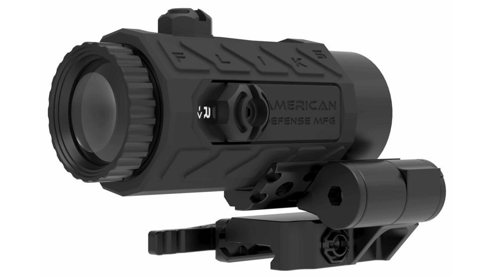 American Defense FLIK 5X Magnifier w/ QD Flip Mount - Titanium QD