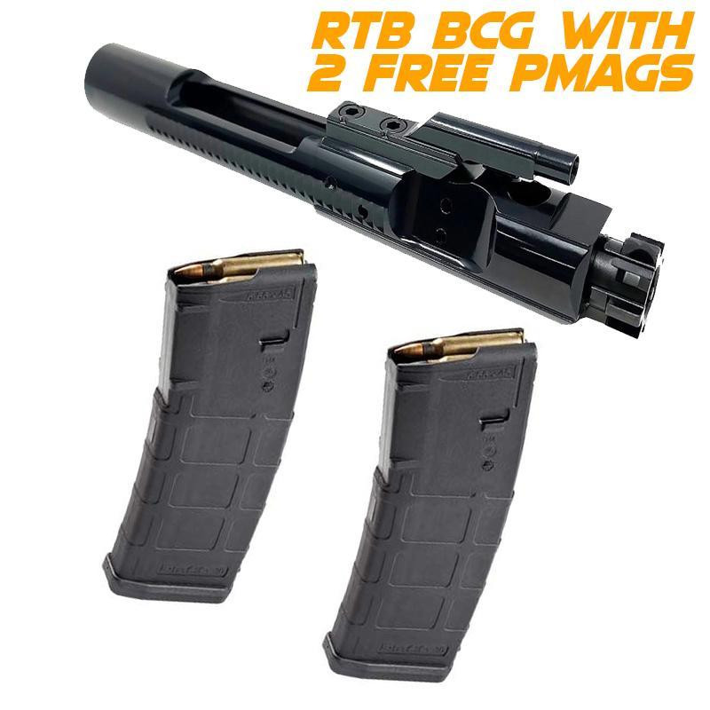 RTB Complete M16 BCG - BLACK NITRIDE with 2 FREE Magpul 30 / 10 rd