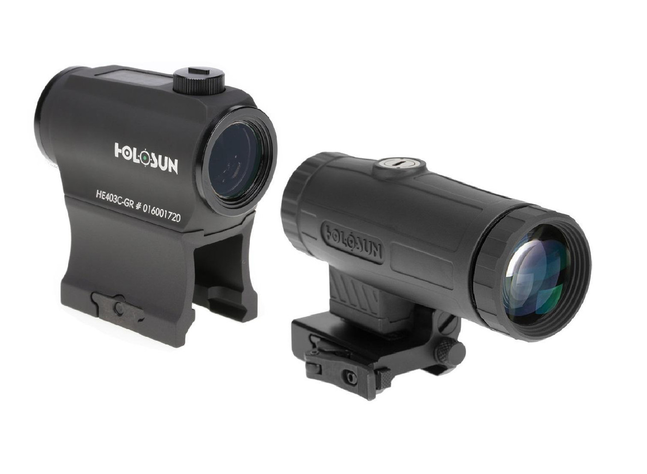 Holosun HE403C-GR Micro Green Dot Sight w/ HM3X 3X Magnifier