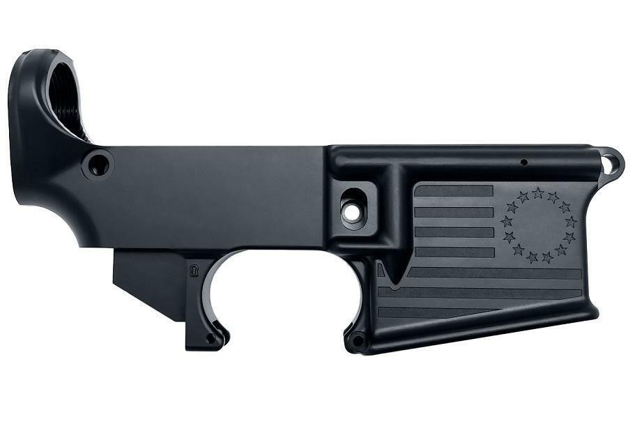 AR15 Cerakoted 80% Lower Receiver - Betsy Ross Flag 3.0