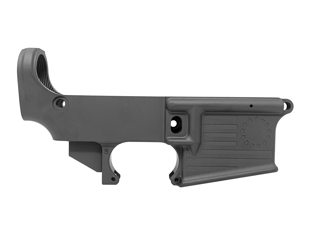 AR15 Cerakoted 80% Lower Receiver - Betsy Ross Flag 3.0