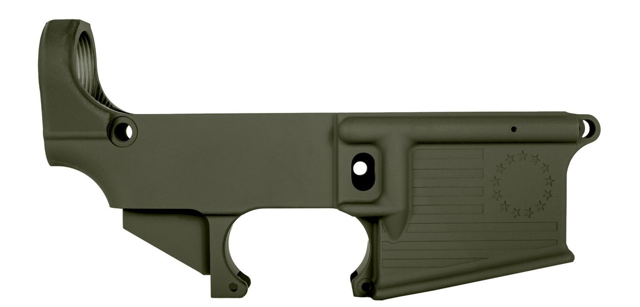 AR15 Cerakoted 80% Lower Receiver - Betsy Ross Flag 3.0