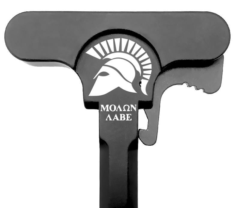 Engraved Charging Handle Mil Spec 7075 - Molon Labe Spartan