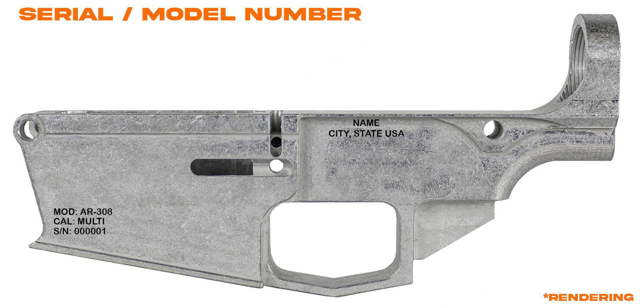 Forged DPMS Pattern 80 Percent Raw Billet .308 Lower Receiver