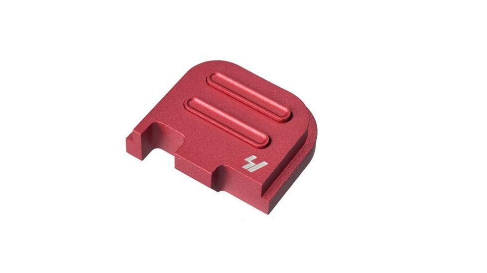 Rowe Tactical Red Anodized Aluminum Rear Slide Cover Plate For Glock G43, G43X, G48 – Skull Design