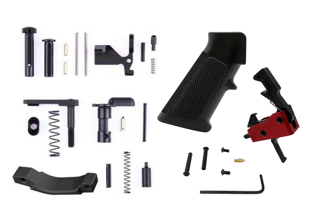IBOR-USA AR15 Complete LPK w/ Drop-in Straight Trigger - Red