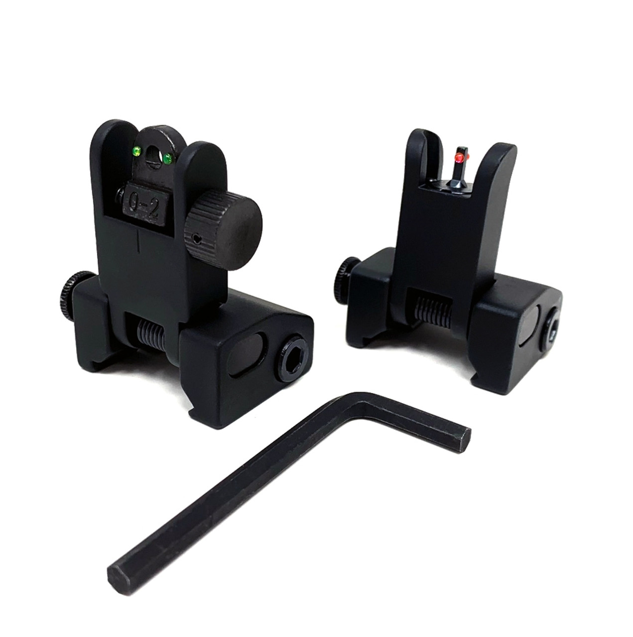 AWOTactical Sports Flip Up Sights with Fiber Optics