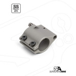 Superlative Arms .625" Adjustable Gas Block, Bleed Off - Clamp On, Stainless, Matte Finish