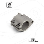 Superlative Arms .750" Adjustable Gas Block, Bleed Off - Clamp On, Stainless, Matte Finish
