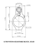 Superlative Arms .750" Adjustable Piston System - Set Screw, Melonited - Pistol Length