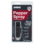 SABRE Red Keychain Pepper Spray with Quick Release Key Ring - Black