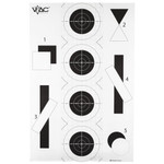 ACTION TARGET VTAC-P VIKING TACTICS DOUBLE SIDED ADVANCED TRAINING  MARKSMANSHIP / SILHOUETTE BLACK/WHITE - 23" X 35"