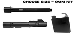 AR-9 9mm BCG + 1/2x36 Barrel + Magwell Adapter - Choose Size