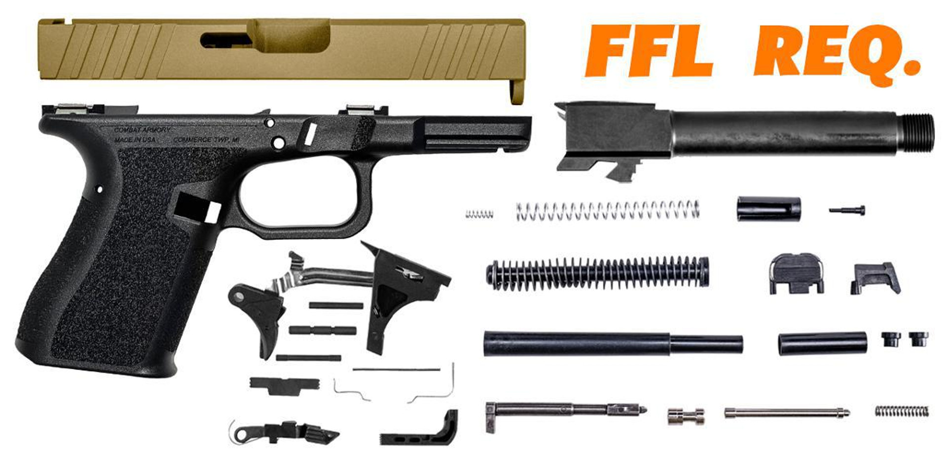 G19 Complete Pistol Build Kit Burnt Bronze