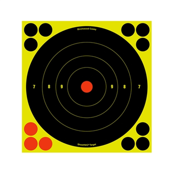 Birchwood Casey Shoot-N-C Target Round Bullseye 8" - 6 Targets