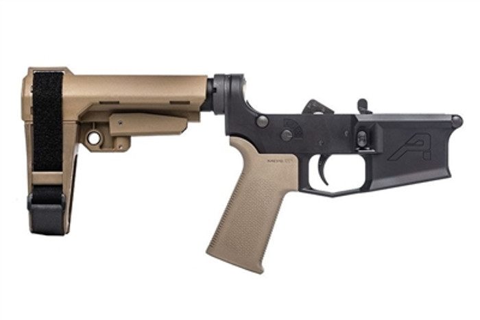 Aero Precision M4E1 Pistol Complete Lower Receiver w/ MOE SL Grip & SBA3 Brace - FDE