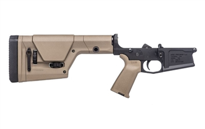 Aero Precision M5 Complete Lower Receiver w/ MOE Grip & PRS Rifle Stock - FDE