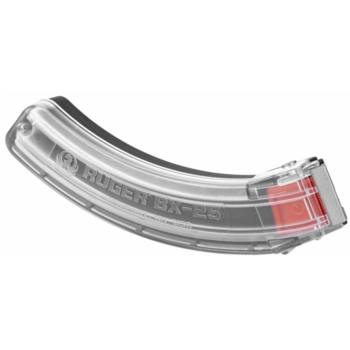 Ruger Magazine CLEAR BX-25 22LR 25Rd - Fits Ruger 10/22 Ruger Magazine CLEAR BX-25 22LR 25Rd - Fits Ruger 10/22