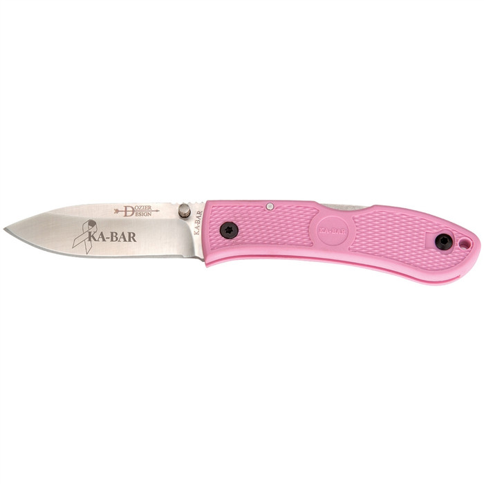 KA-BAR Dozier Folding Hunter - Pink