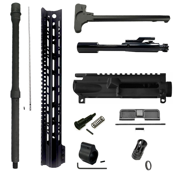 Ramlin AR15 16" Mid Complete Upper Receiver Build Kit - 15" M-LOK Handguard