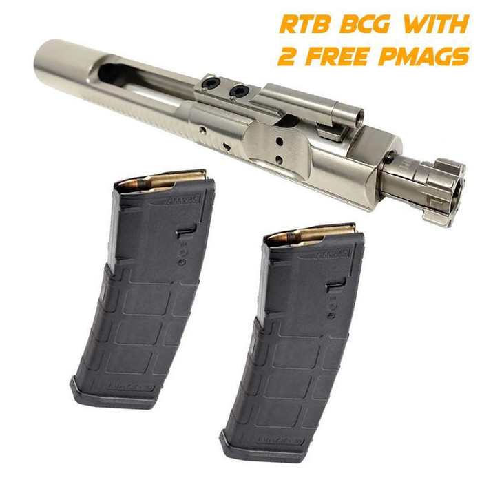 RTB Complete M16 BCG - NICKEL BORON with 2 FREE Magpul 30 / 10 rd PMAGs / 30 rd Window PMAG