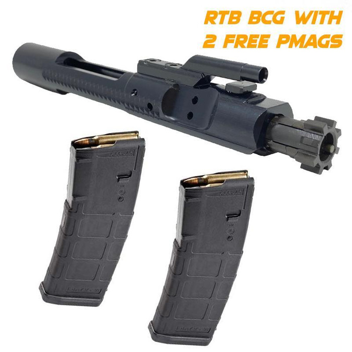 RTB Complete M16 BCG - BLACK NITRIDE with 2 FREE Magpul 30 / 10 rd