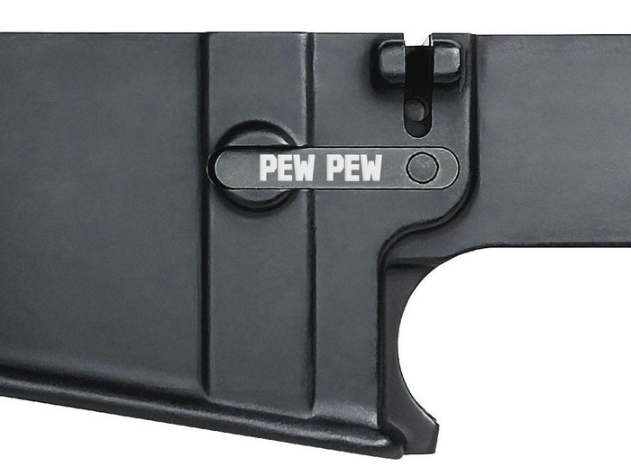 Engraved Mag Catch - PEW PEW^