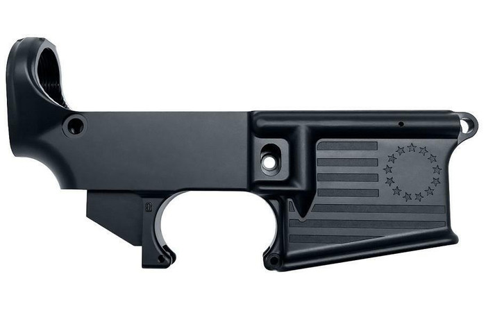 AR15 80% Lower Receiver - Deep Engraved Betsy Ross Flag 3.0 ^