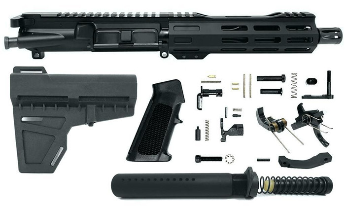 Pistol Build Kit - 5.56 | 7.5" Complete Upper Receiver | Shockwave Blade | XTS LPK