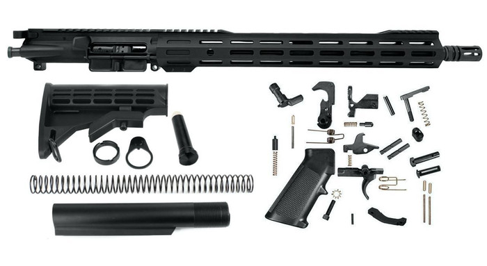 Rifle Build Kit - 5.56 | 16" Complete Upper Receiver | M4 6-Positon Stock Kit | XTS LPK