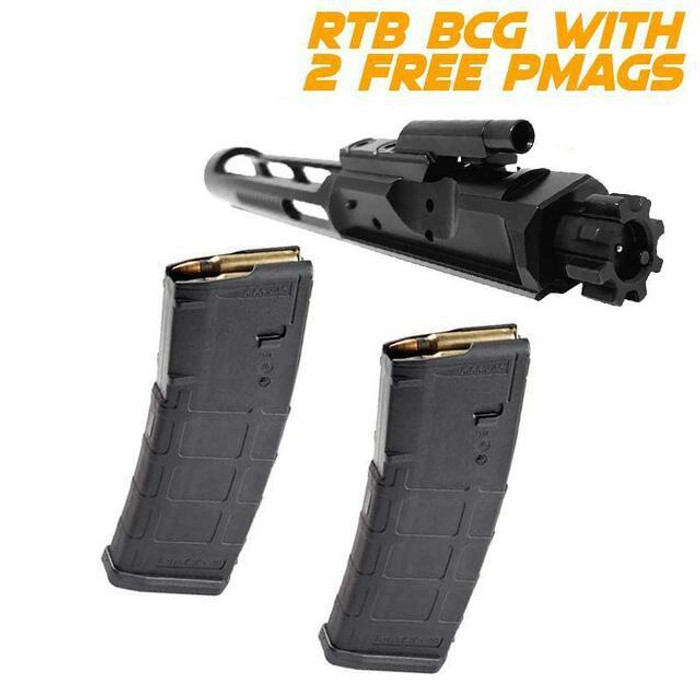 RTB Complete Lightweight BCG - BLACK NITRIDE with 2 FREE Magpul 30 / 10 rd PMAGs
