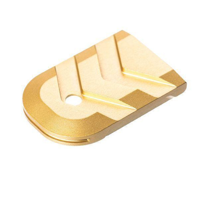 TYRANT DESIGNS GLOCK MAGAZINE COMPATIBLE BASE PLATE - 43 / 43X / 48 / S15 - GOLD