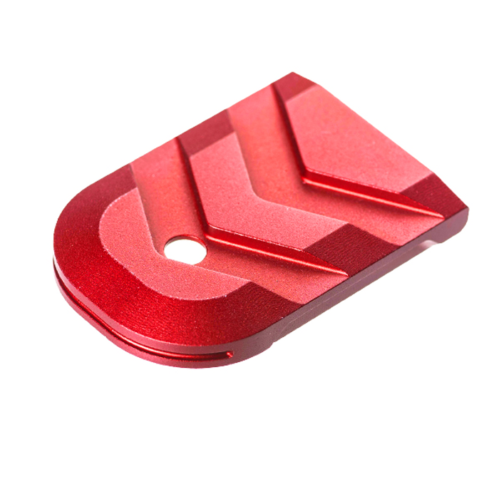 TYRANT DESIGNS GLOCK MAGAZINE COMPATIBLE BASE PLATE - 43X / 48 - RED