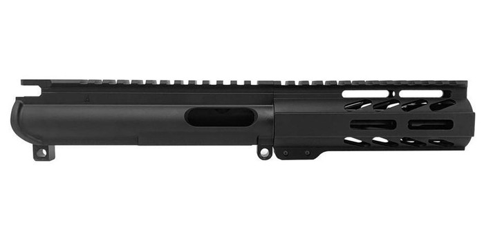 4.5" 9mm Upper Receiver -Black | FLASH CAN | 5.5" M-LOK Slant Cut | Without BCG & CH