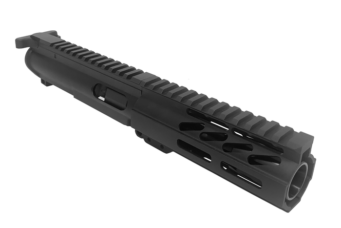 Complete 4.5" 9MM Pistol Upper Receiver | FLASH CAN | 5.5" M-LOK | BCG & CH