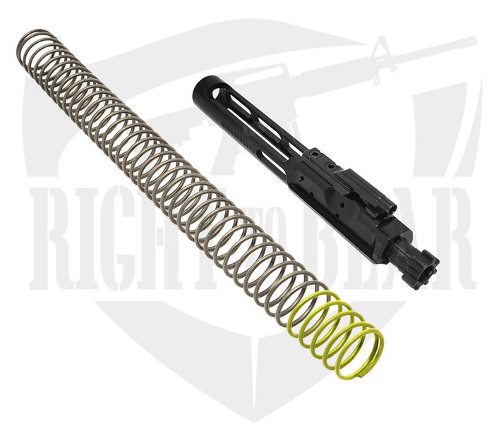 RTB Complete Lightweight BCG - Black Nitride & RTB Reduced Power Carbine Buffer Spring - RP YELLOW