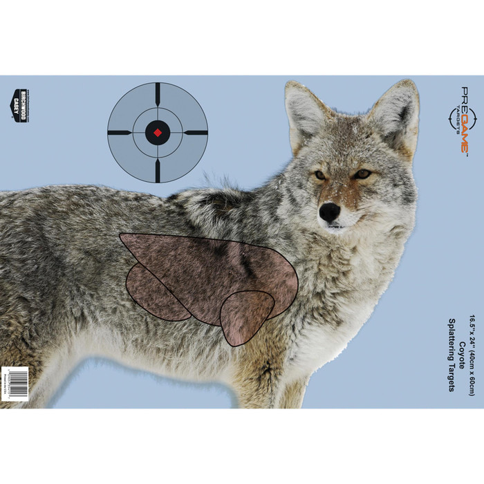Birchwood Casey Coyote Pregame Target With Visible Vitals- 16.5x24 | 3 Targets
