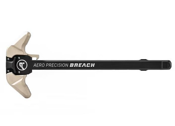 Aero Precision AR15 BREACH Ambi Charging Handle w/ Large Lever - Tan