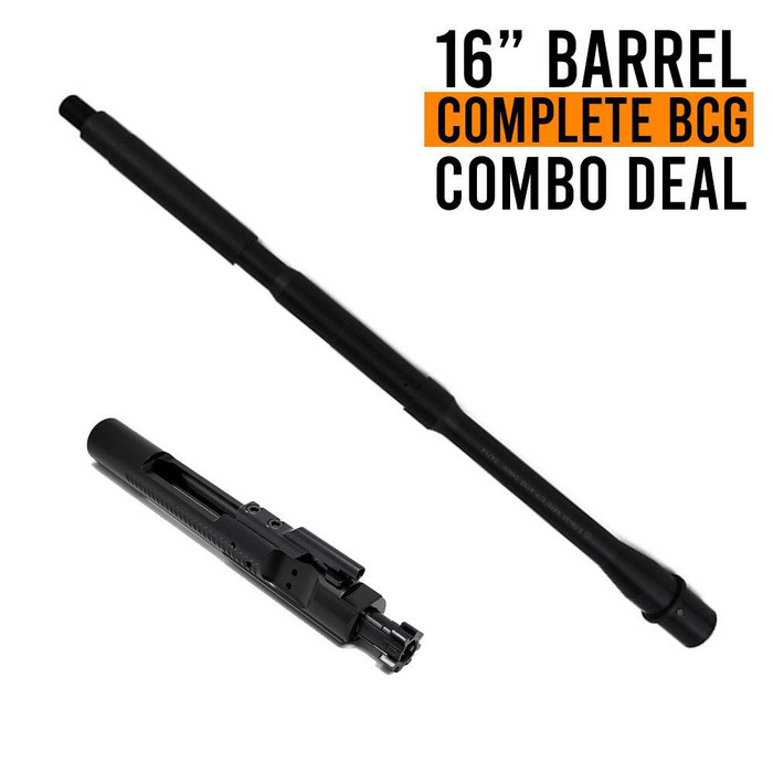 16" M4 5.56 Carbine Barrel + Complete Nitride BCG