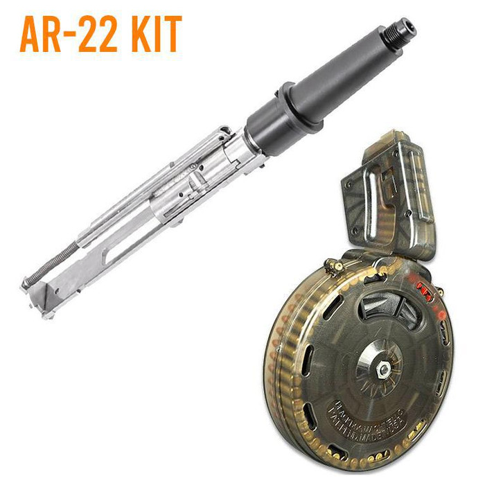 AR-22 Kit - RTB 4.5" .22LR AR Barrel & Stainless Bolt Group Kit + 50rd Mag