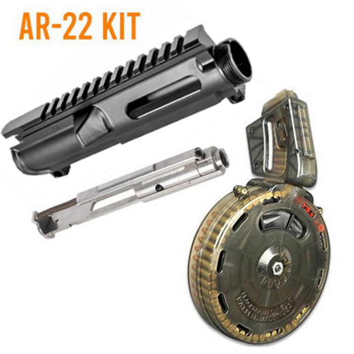 AR-22 Kit - RTB Dedicated 22LR SS Bolt Group + RTB 22LR Slick Side Upper + 50rd Drum