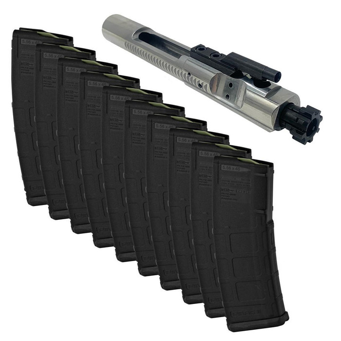 Black Nitride BCG + 10 PMAG 30rd Magazines