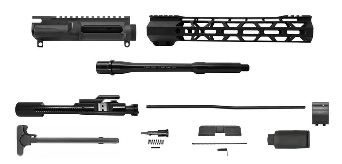 RTB Upper Build Kit 10.5" 5.56 - Black | FLASH CAN | 12" M-LOK | With BCG & CH