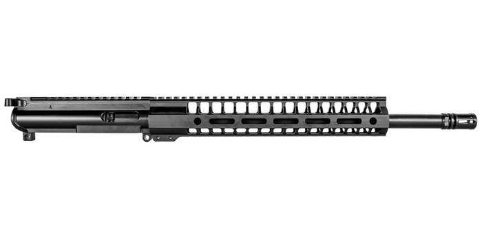 BG Complete 16" 9mm Upper Receiver - BLK | A2 | 12" M-LOK HG | Pistol Caliber | With BCG & CH