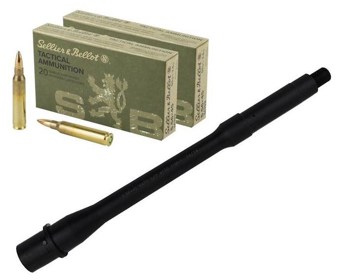 Ammo Bundle | Right To Bear 10.5" 5.56 Gov Carbine Length Barrel + 40 rds Sellier & Bellot 5.56x45mm NATO Ammo 55 Grain FMJ