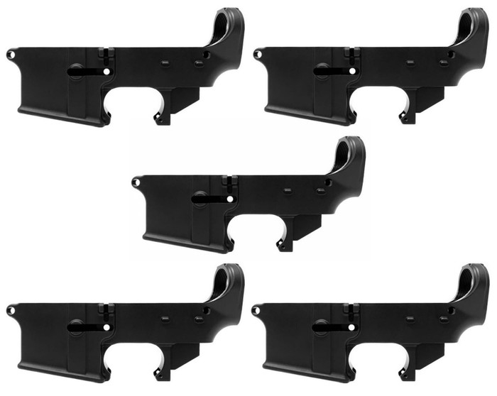 5 PACK | ANODIZED AR15 80% Lower Receivers