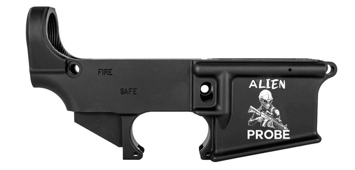 ALIEN PROBE Limited Edition AR15 Anodized 80% Lower Receiver - Fire / Safe Engraving - Optional Engravings ^